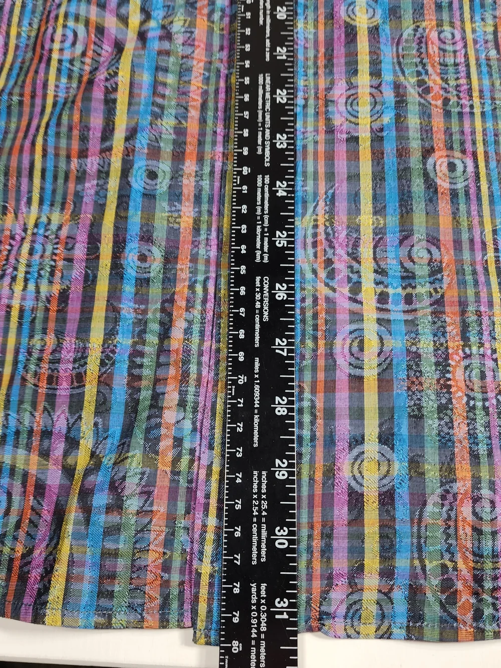 Bugatchi Multicolor Plaid Dress Shirt with Blue Contrast